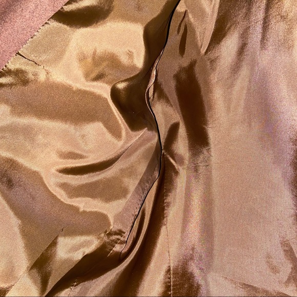 Vintage Harve Bernard wool blend jacket with zippers sz 6 brown shoulder pads - Picture 5 of 15